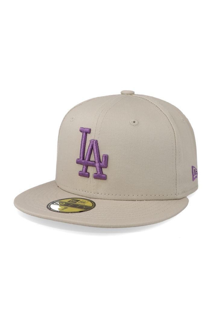 Gorra New Era 59 Fifty MLB Dodgers League Essential Beige Cerrada