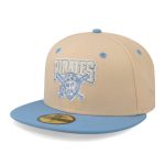 Gorra New Era 59 Fifty MLB Pirates Q323 Ice Latte Cerrada