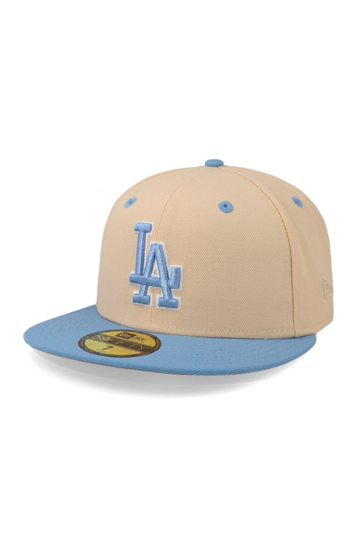 Gorra New Era 59 Fifty MLB Dodgers Q323 Ice Latte Cerrada