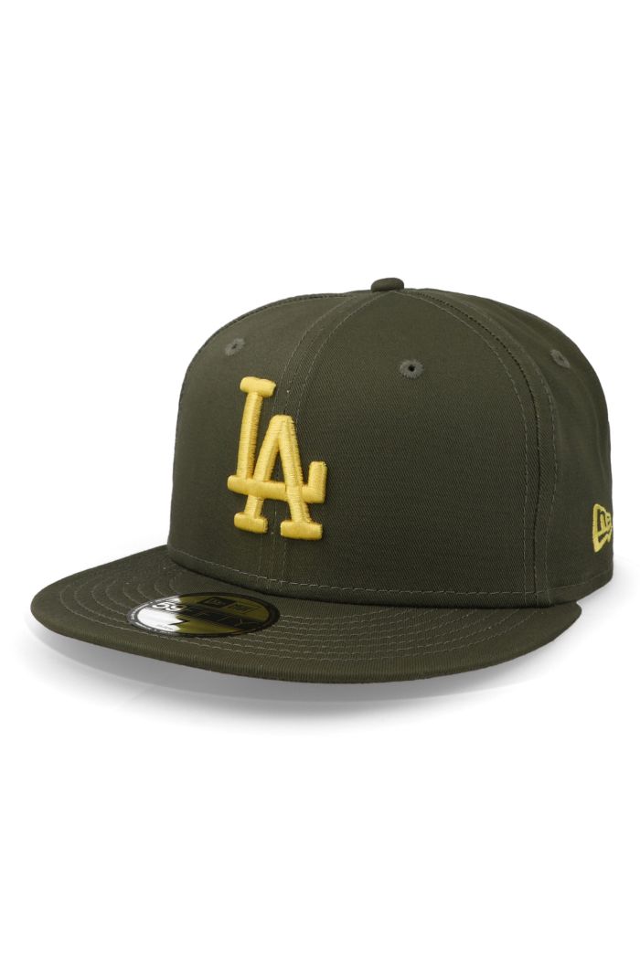 Gorra New Era 59 Fifty MLB Dodgers League Essential Verde Cerrado