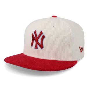 Gorra New Era 59 Fifty MLB Yankees Cord Blanca Cerrada