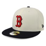 Gorra New Era 59 Fifty MLB Red Sox Blanco/Azul Cerrado