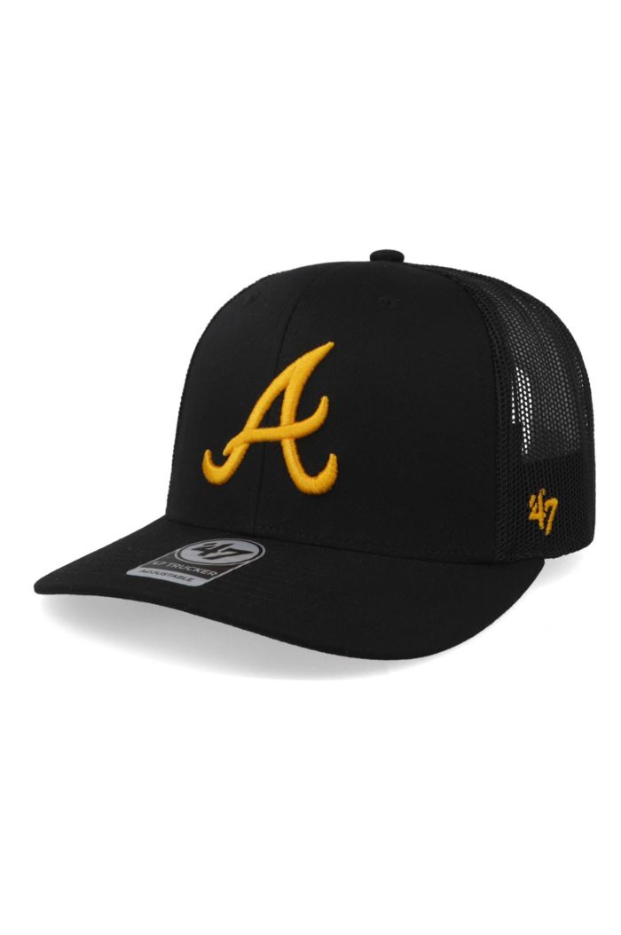 Gorra '47 MLB Braves Trucker Side Embroidery Negro Unitalla