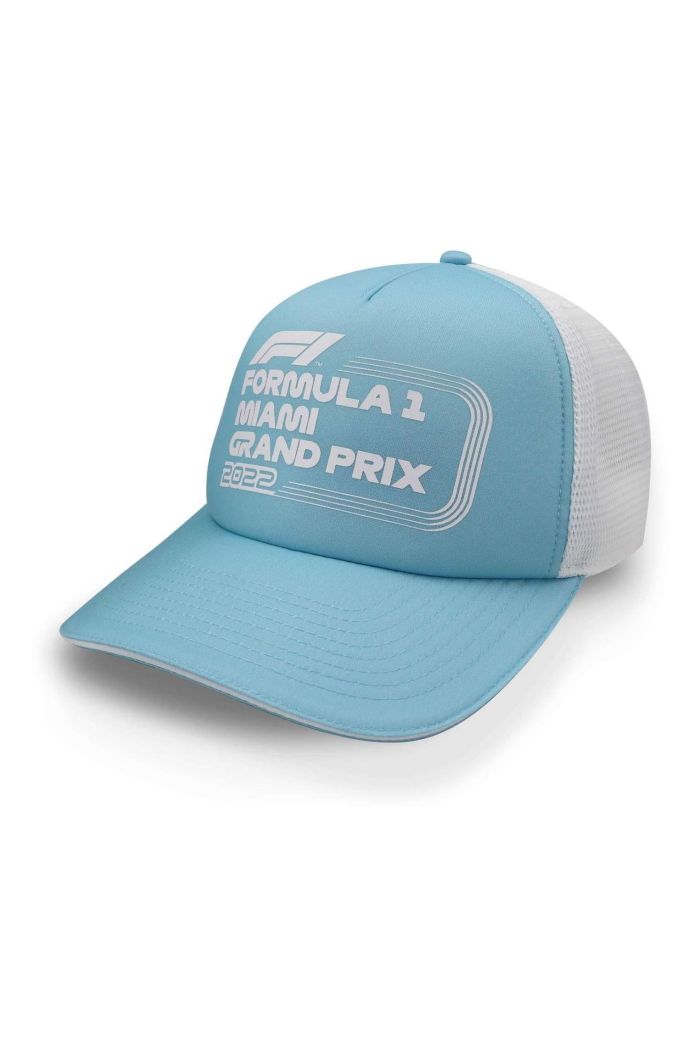 Gorra Formula 1 Trucker Miami Azul Pastel Unitalla