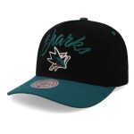 Gorra Mitchell and Ness NHL Sharks Script Arch Pro Unitalla