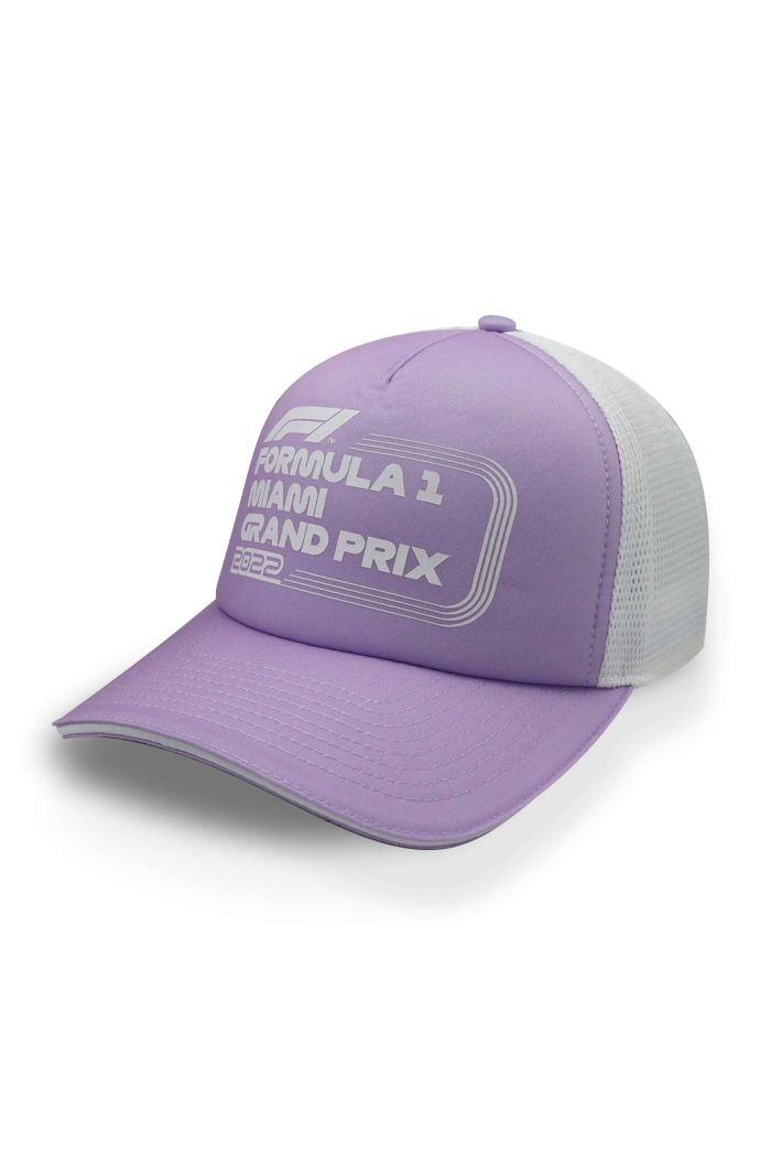 Gorra Formula 1 Trucker Miami Lila Pastel Unitalla