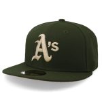 Gorra New Era 59 Fifty MLB Athletics Rifle Green Cerrado